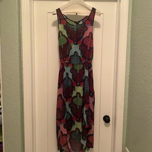 Maxi H&M dress with lots of detail and design|scoop, open back